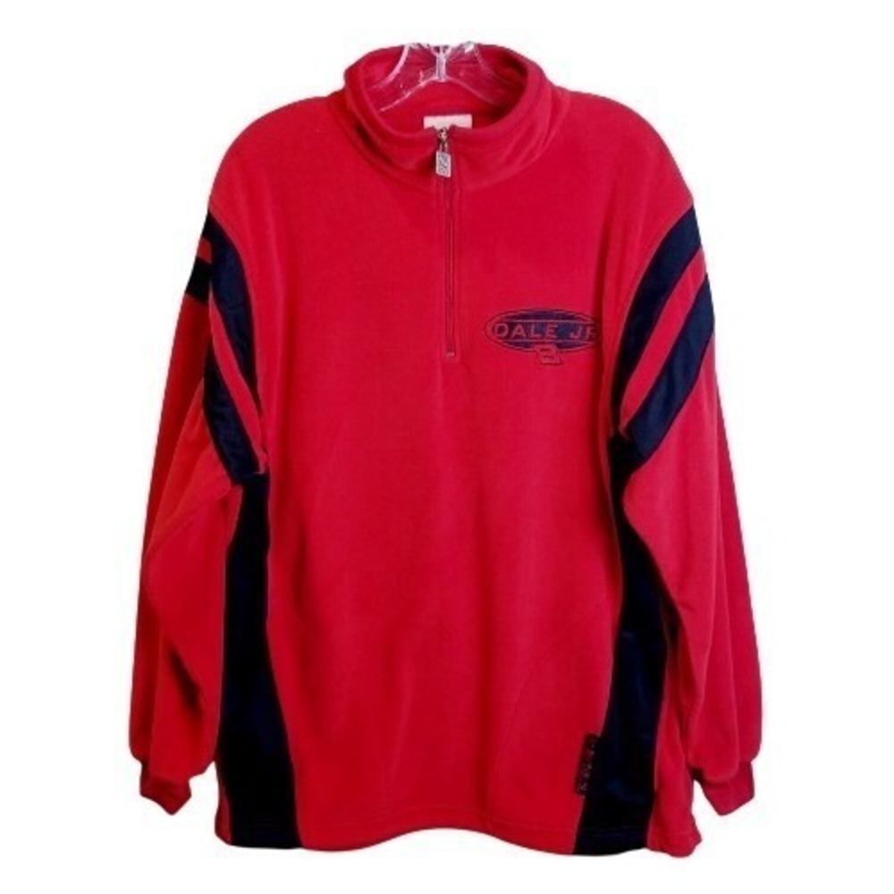 Nascar Dale Earnhardt Jr. #8 Red‎ 1/4 Zip Fleece Pullover MED Chase Authentics